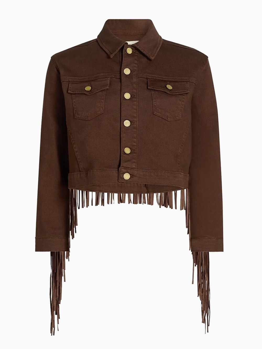 NWT L’Agence Koda Crop Jacket Brown Fringe Festival Sz XS - Picture 16 of 16